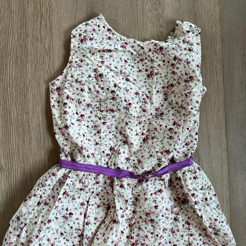 Weissman White Roses Floral Dance Costume Dress